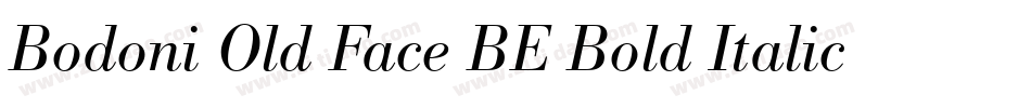 Bodoni Old Face BE Bold Italic Oldstyle Figures字体转换